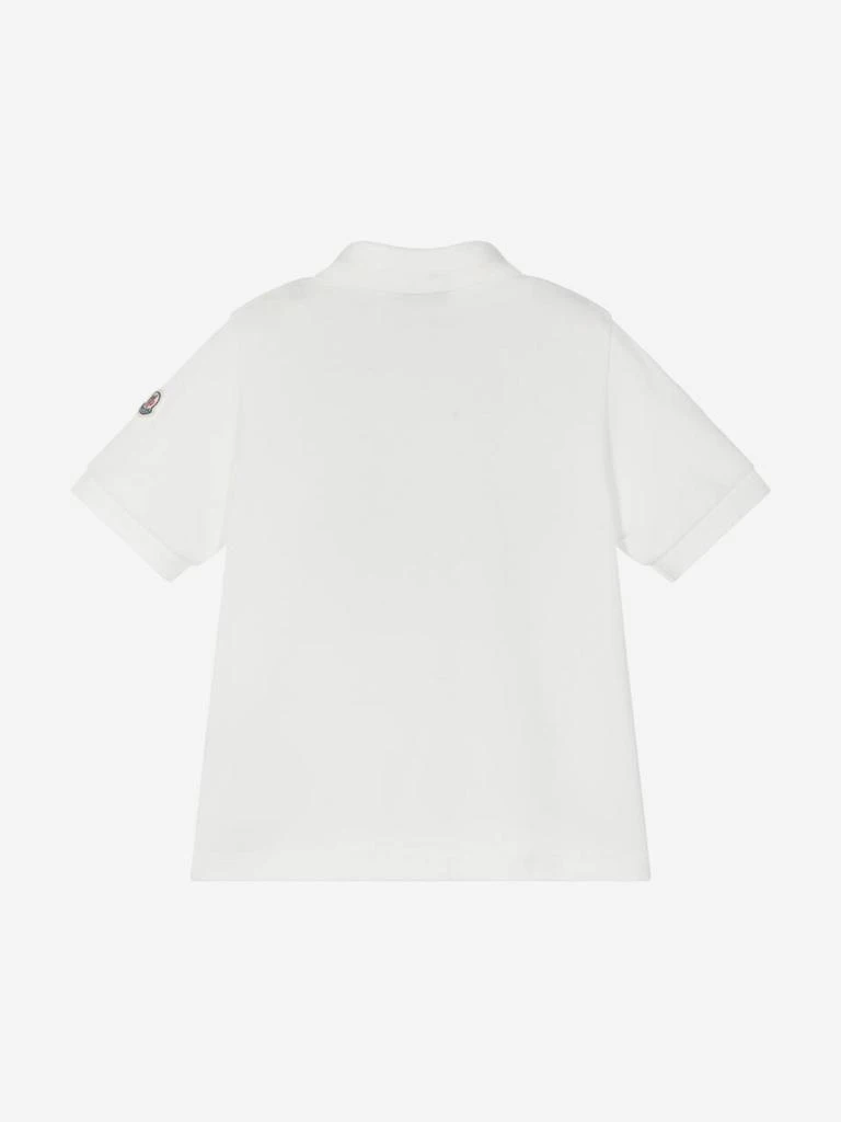 Moncler Moncler Enfant Boys Logo Polo Shirt in White 2