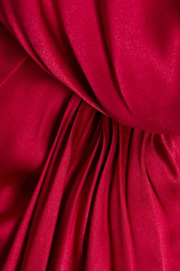 Michelle Mason One-shoulder twisted silk-satin gown 4