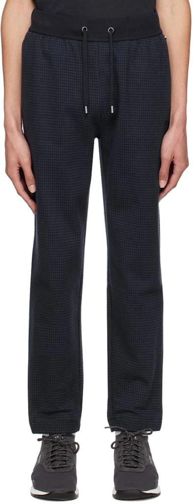 BOSS Navy Check Lounge Pants 1