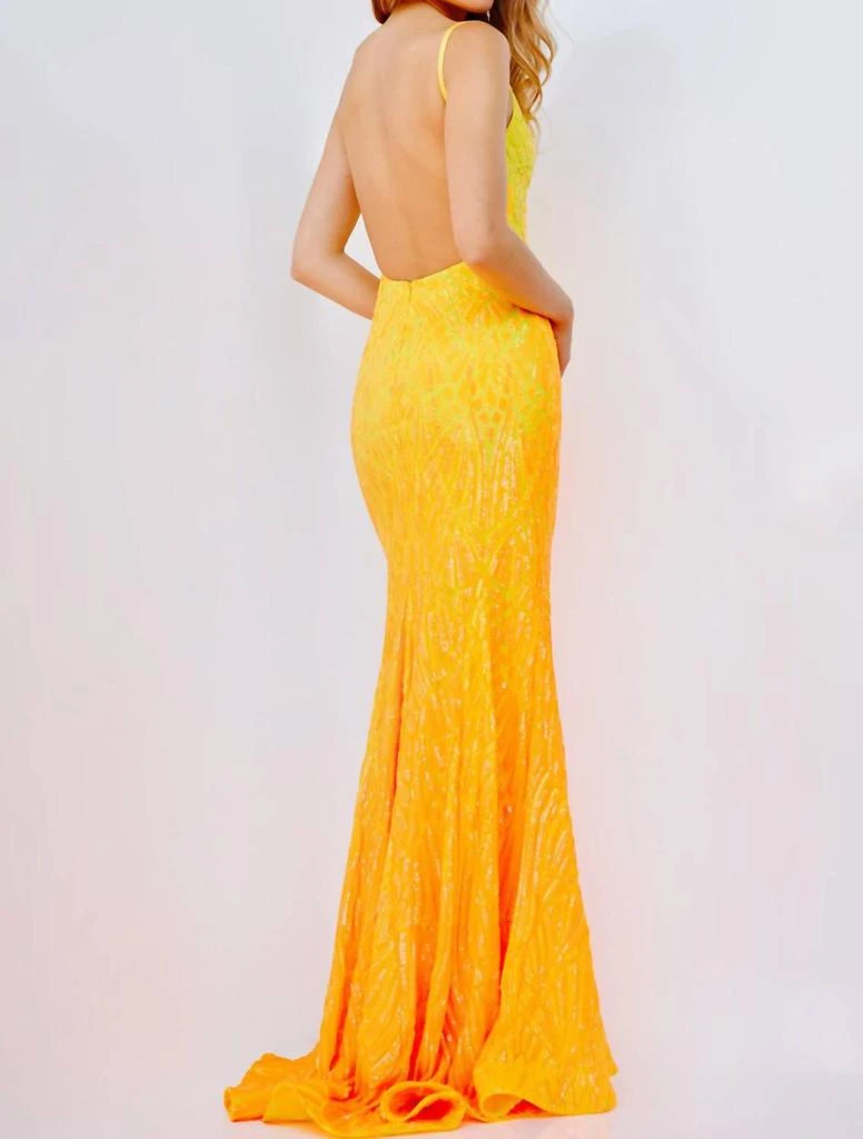 jovani homecoming dress sale Jovani 43623 Sequin Long High Slit Open Back Formal Prom Dress