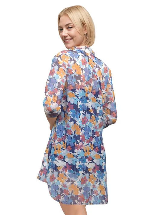 American Beach Beach Bloomfields Long Sleeve Button Down Tunic Swim Cover Up 3