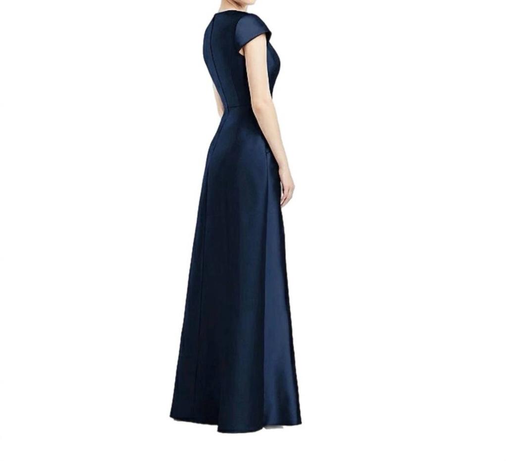 Alfred Sung Alfred Sung - Satin Twill Cap Sleeve Gown Formal Dress