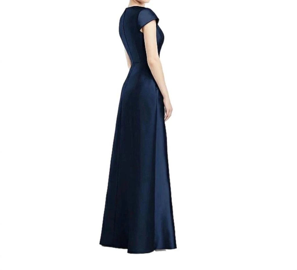 Alfred Sung Alfred Sung - Satin Twill Cap Sleeve Gown Formal Dress 2
