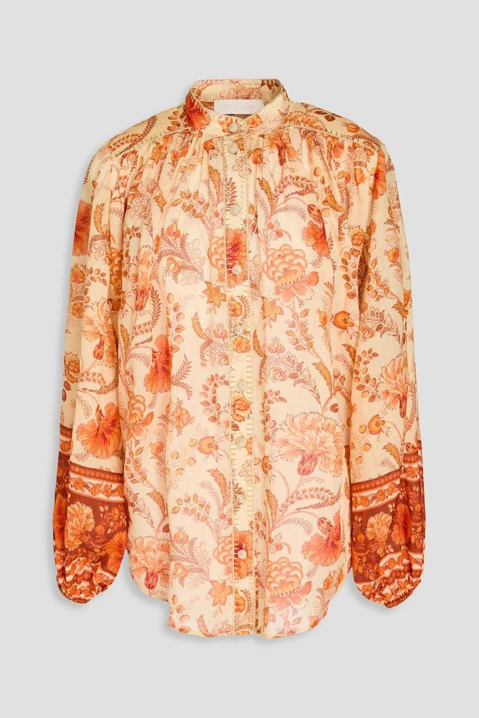 Zimmermann Floral-print ramie blouse