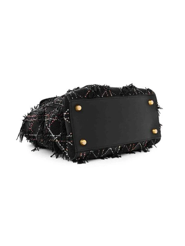 Dior Medium Lady Dior Cannage Embellished Leather Top Handle Bag 2