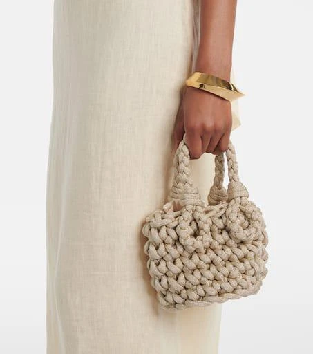 JOHANNA ORTIZ Mini lamé woven bucket bag 2