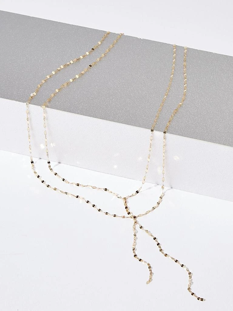 LANA Blake 14K Yellow Gold Lariat Necklace 2
