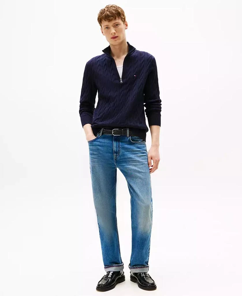 Tommy Hilfiger Men's Long-Sleeve Cable Knit Quarter-Zip Sweater 2