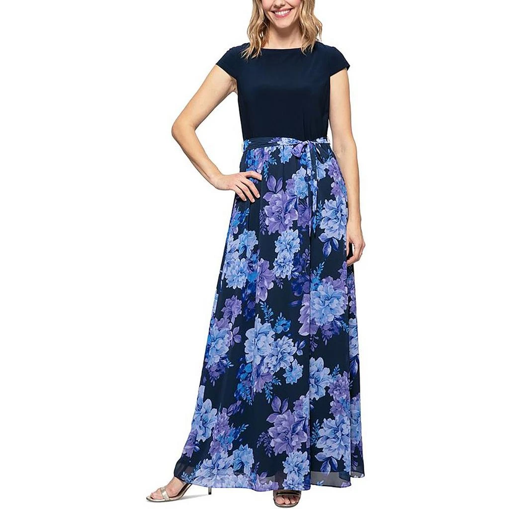 Womens Mixed Media Floral Maxi Dress – On Sale Now with Up to 78