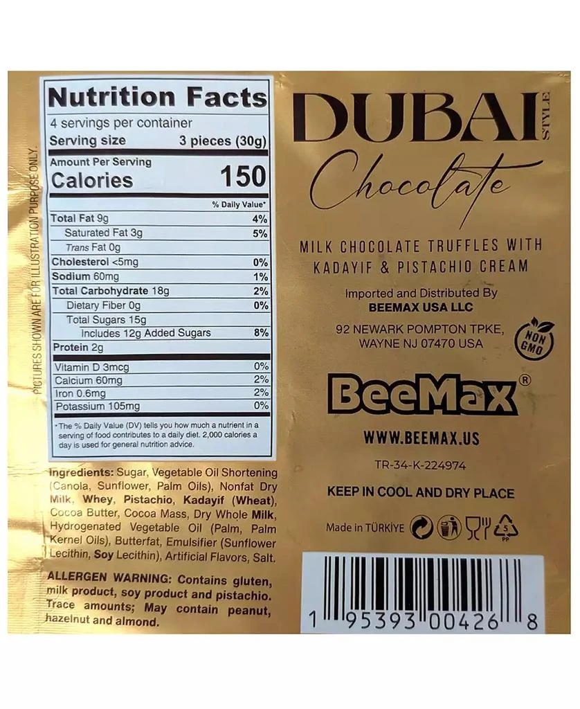 Just Candy Thank You So Much Dubai Chocolate Truffles Gift Tin, 42 Truffles 3