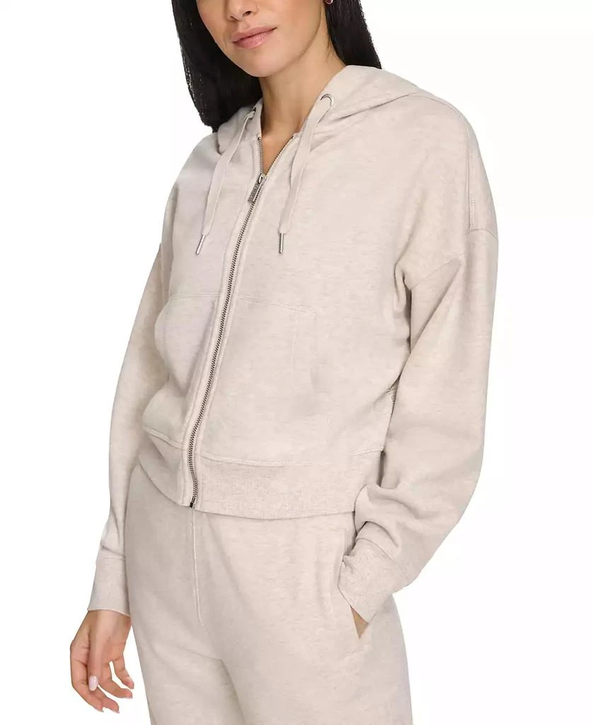 Calvin Klein Women's Fleece Crop Zip-Front Long-Sleeve Hoodie 4