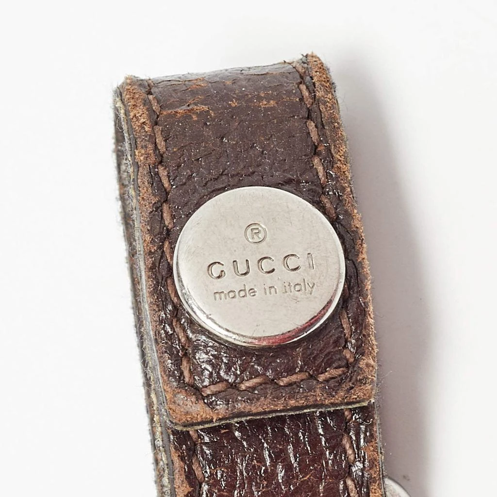 Gucci Gucci Green/Red Web Canvas Interlocking G Lanyard Keychain 4