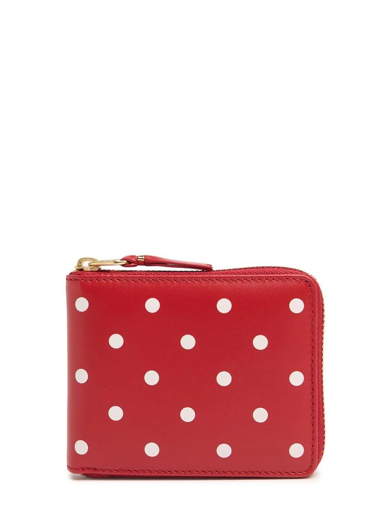 Comme des Garcons Dot Printed Leather Zip Around Wallet 1