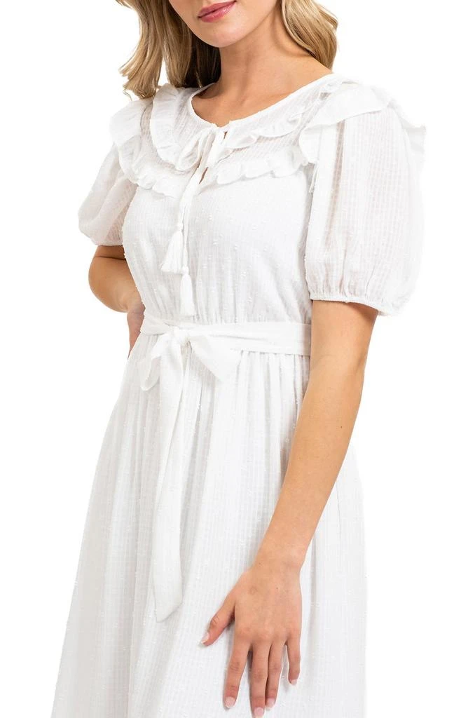 cinched midi dress Cinched Midi Dress with Asymmetric Neckline from FERRACHE exclusive at –  Urbanheer