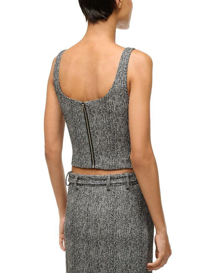 Staud Wells Herringbone Corset Top 4