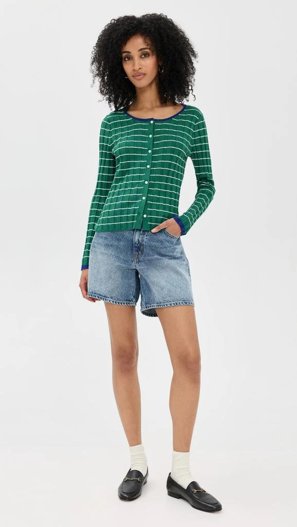 Alex Mill Cerise Ribbed Cardigan 4