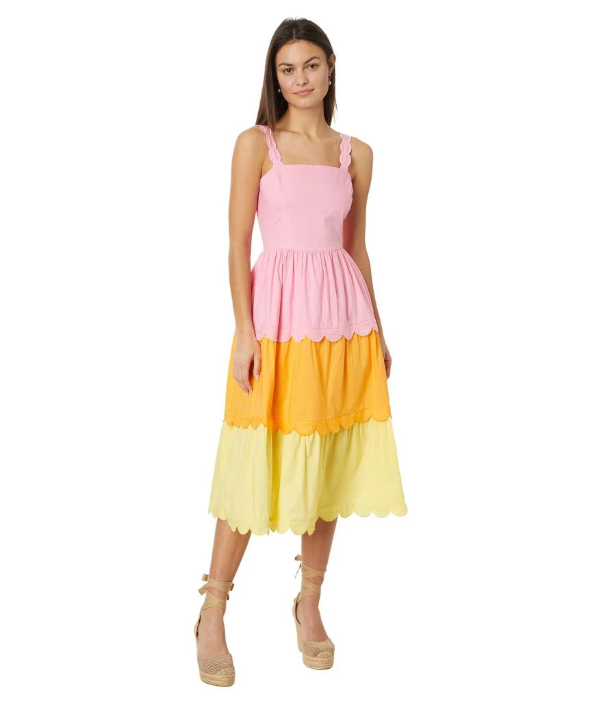 English Factory Colorblock Scallop Dress 1