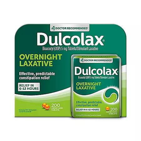 Dulcolax Dulcolax Comfort-Coated Laxative Tablets, 200 ct.