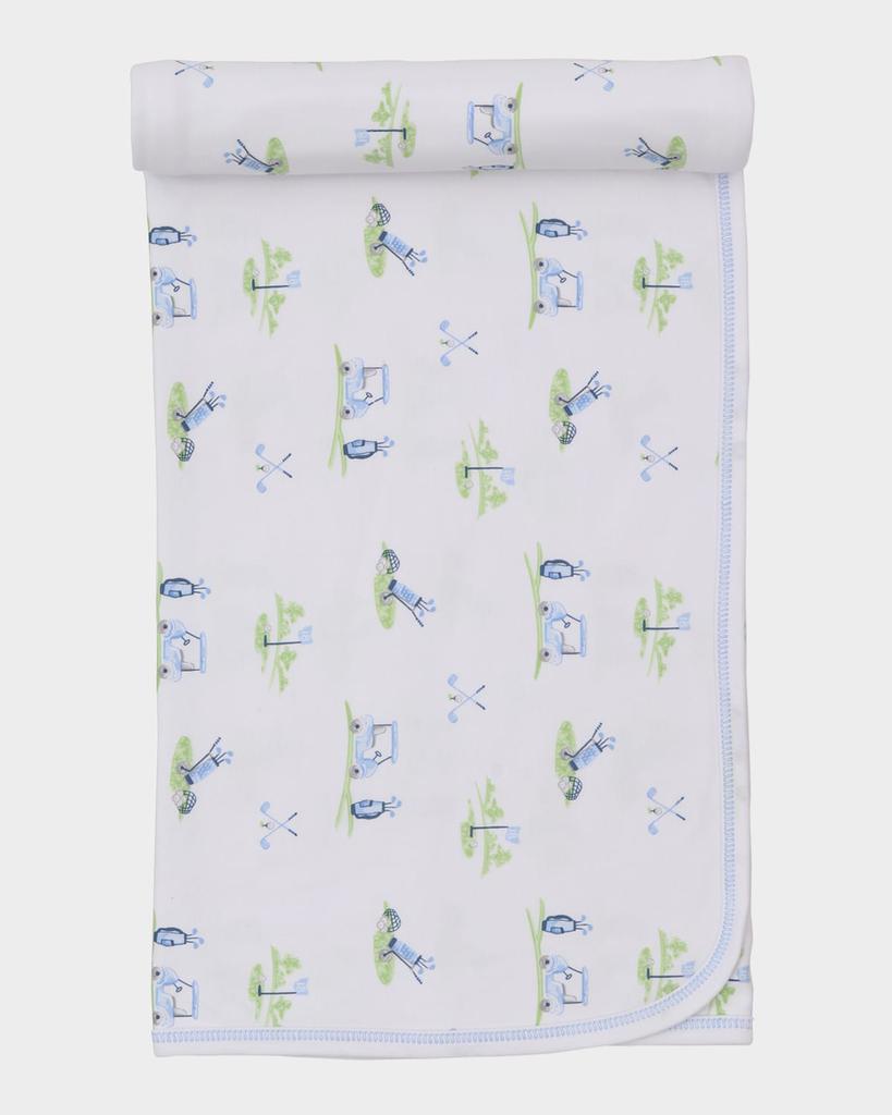 Kissy Kissy Boy's Fairway Foursome Blanket and Bib Set