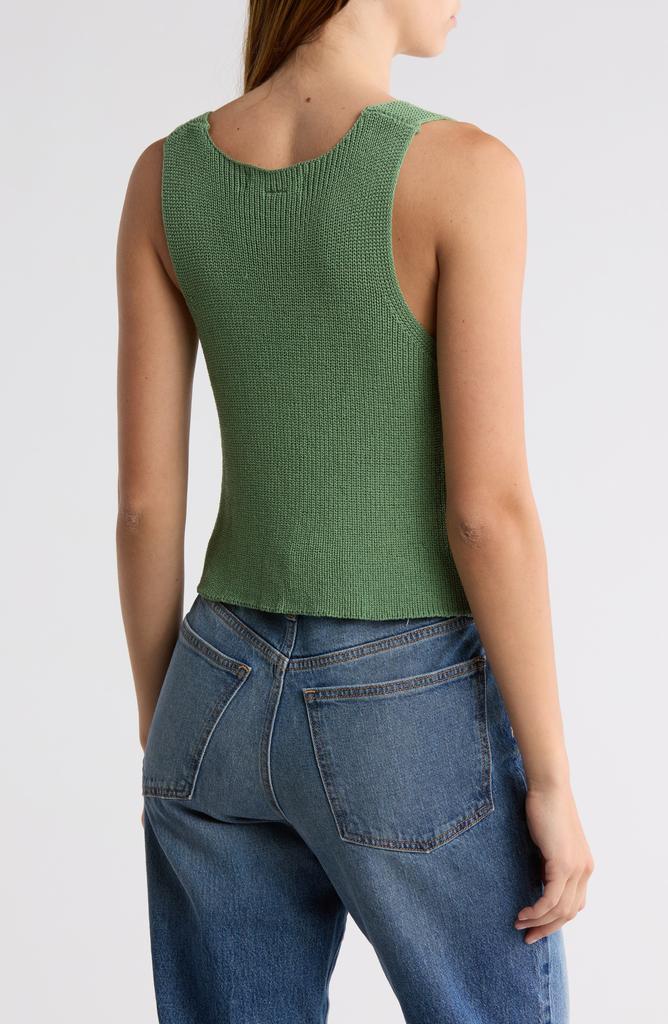 Cotton Emporium V-Neck Button Front Sweater Vest