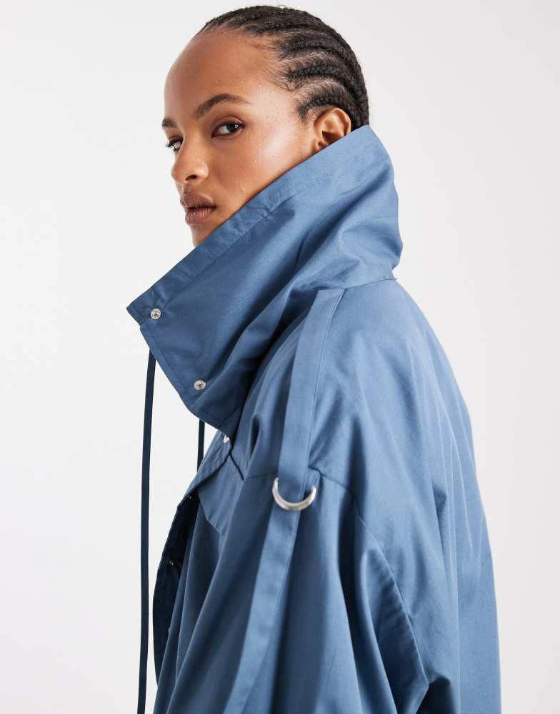ASOS ASOS DESIGN utility funnel neck jacket in grey 2
