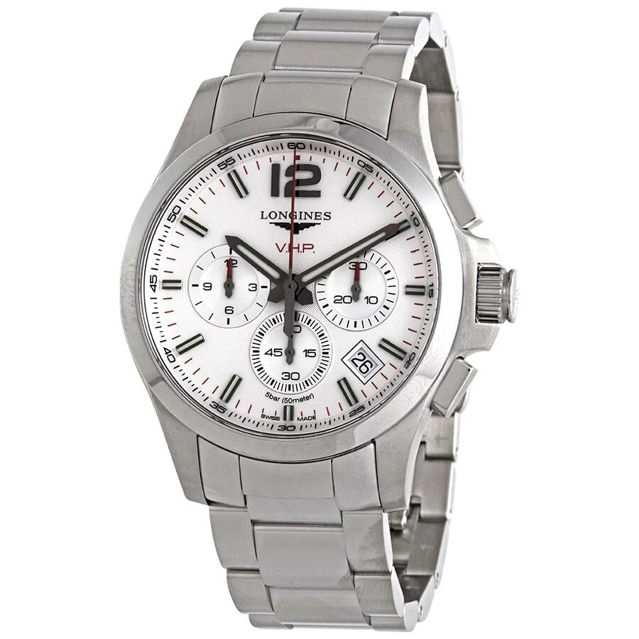 Longines Conquest V.H.P. Perpetual Chronograph Quartz Silver Dial Men's Watch L37174766 1