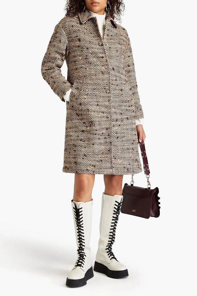 RED Valentino Herringbone bouclé-tweed coat 2
