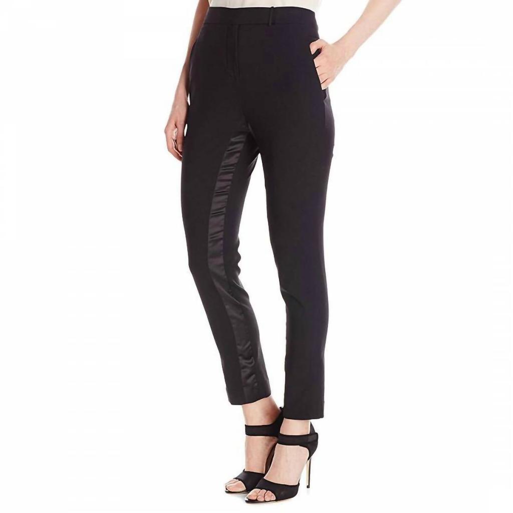 Halston Heritage Halston Heritage - Tapered Tuxedo Gabardine Wool Slim Ankle Pants