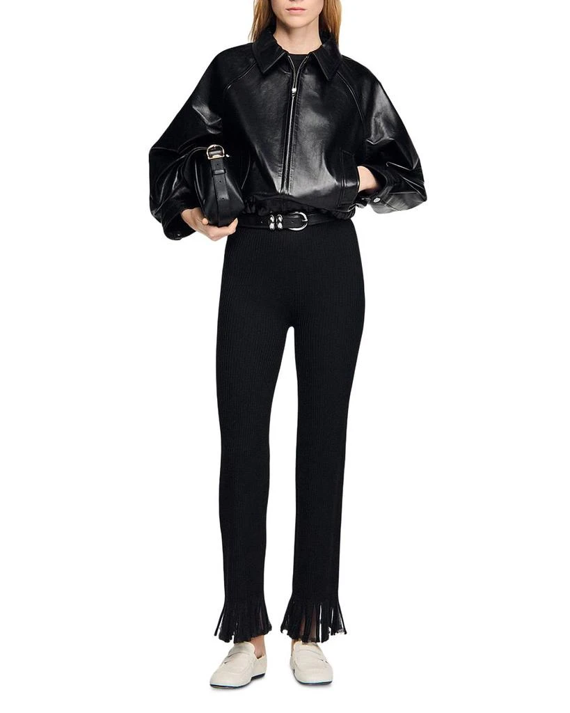 Sandro Lambskin Leather Jacket 2