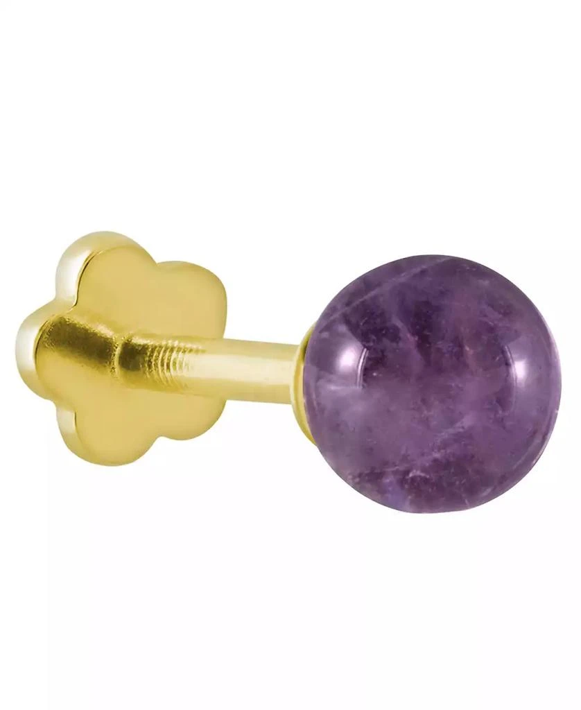 Macy
s Rose Quartz (5/8 ct. t.w.) Stud Earrings in 14k Yellow Gold (Also Available in Amethyst, Onyx, Lapis, Milky Aquamarine)