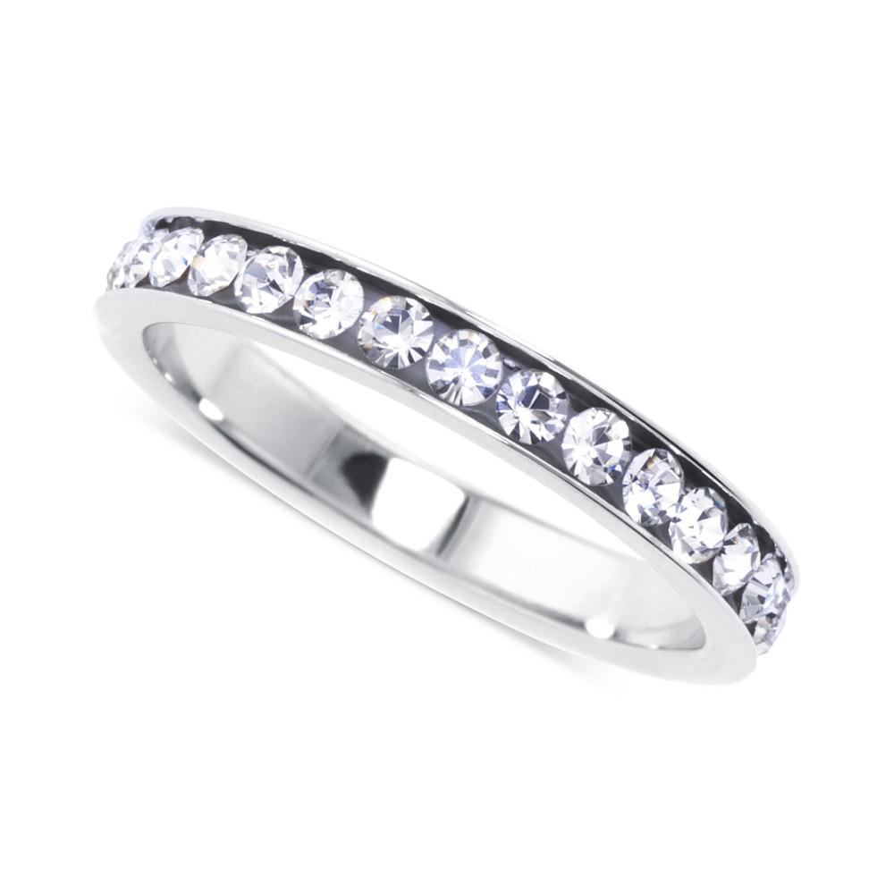 Giani Bernini Crystal Eternity Stackable Band in Sterling Silver, Created for Macy's