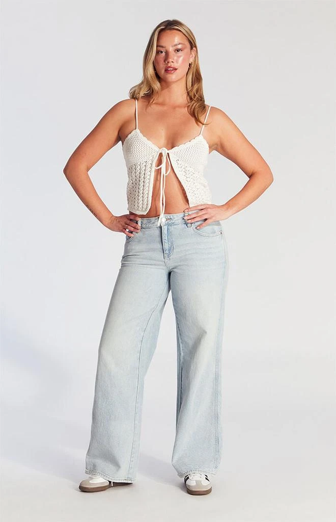 PacSun Casey Low Rise Baggy Jeans Light Indigo Wash 1