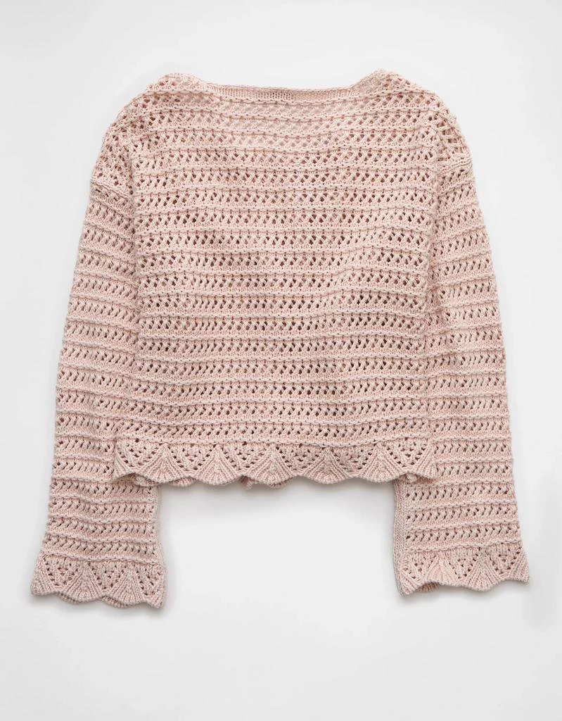 AE AE Ballet Neck Open Knit Sweater 4