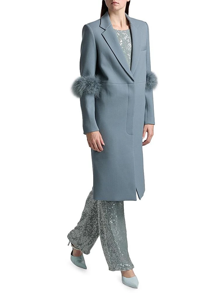 LAPOINTE Re-Edition Faux Fur-Trim Virgin Wool Coat 4