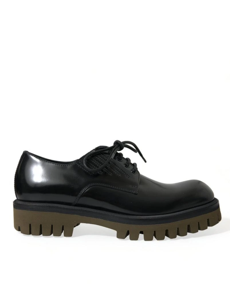 Dolce & Gabbana Elegant Leather Derby Dress Men's Shoes 1