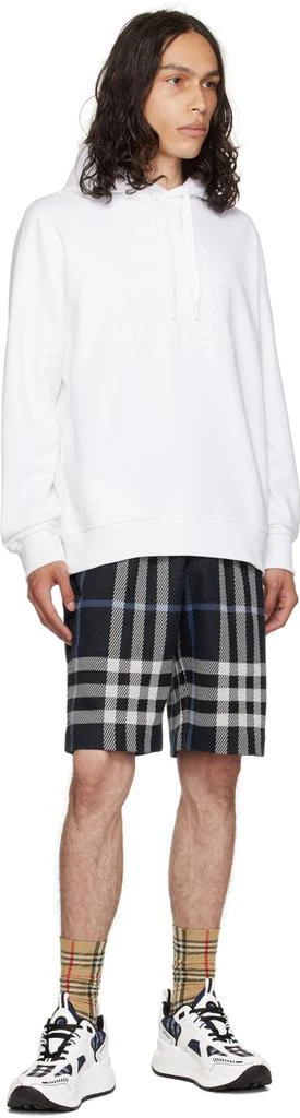Burberry White EKD Hoodie 4