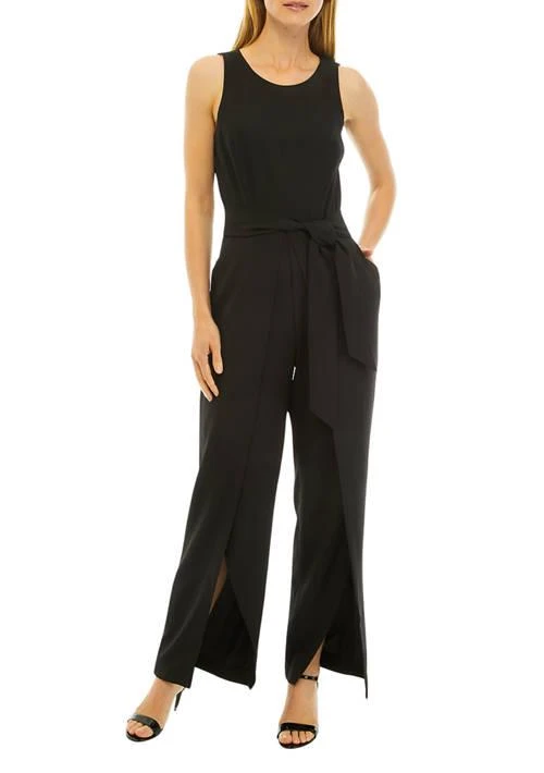 THE LIMITED Limited Womens Crepe Belted Jumpsuit With Flyaway Pants 1