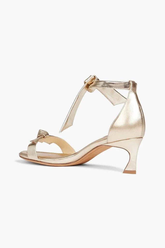 Alexandre Birman Clarita 50 bow-detailed metallic leather sandals 3
