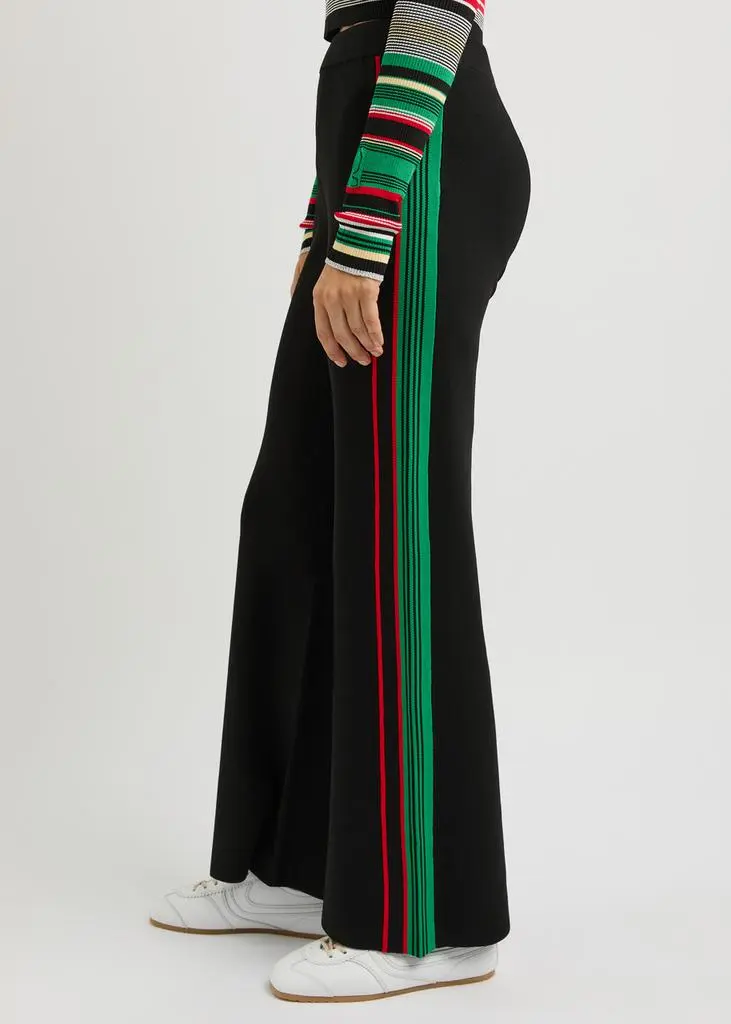 RABANNE Striped stretch-knit trousers 5