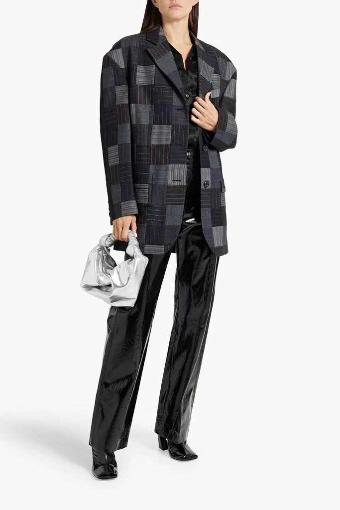 Acne Studios Oversized patchwork tweed blazer 2