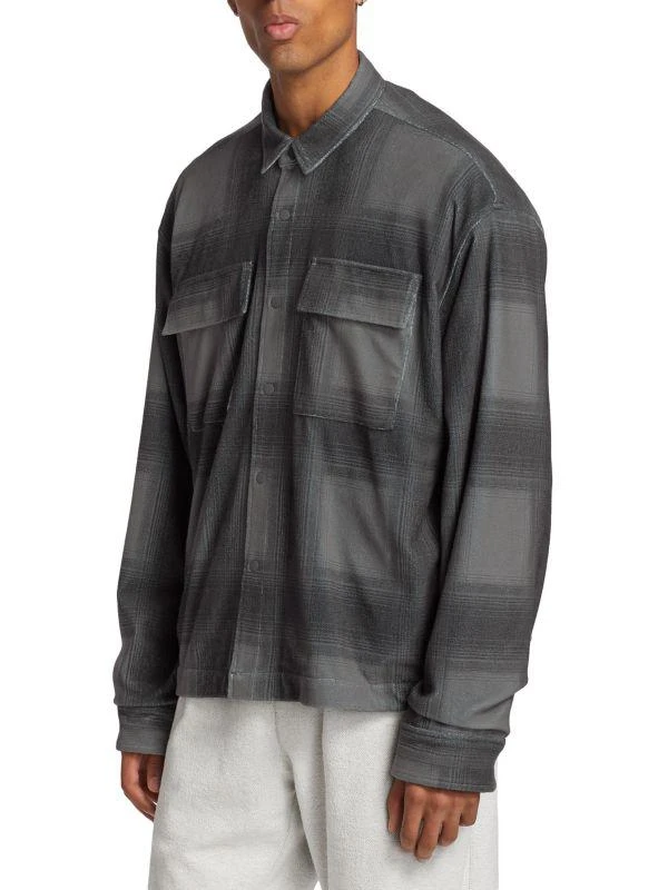 Stampd Cropped Plaid Button-Up Shirt 3