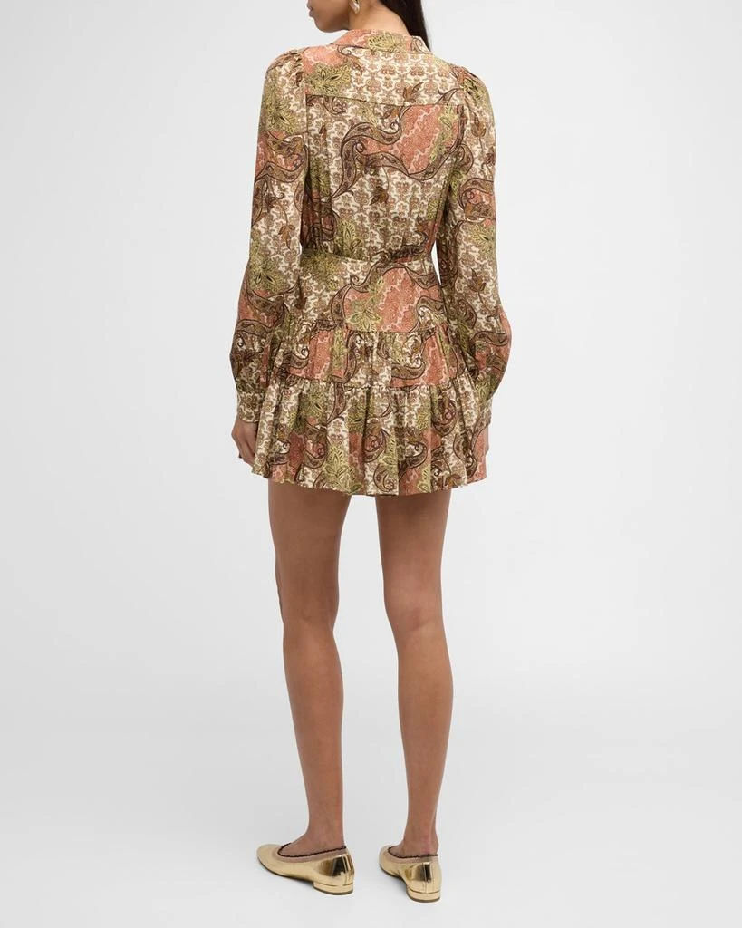 Ulla Johnson Maris Paisley Long-Sleeve Mini Dress 4