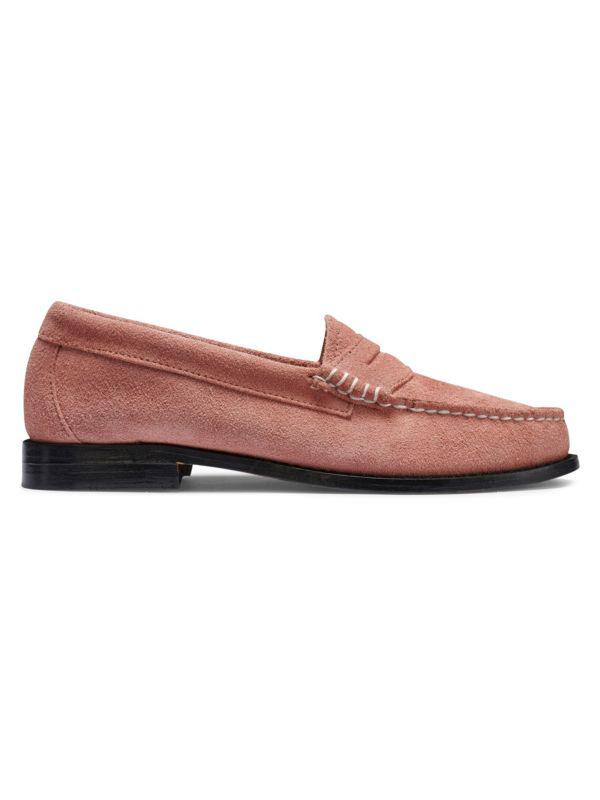 G.H. Bass Whitney Hairy Suede Penny Loafers