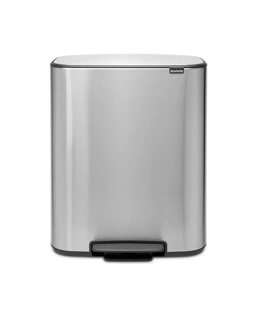 Brabantia Bo Step on Dual Compartment Trash Can, 2 x 8 Gallon, 2 x 30 Liter 1