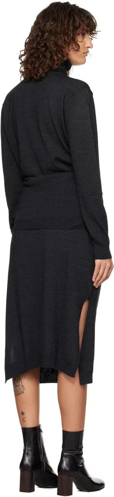 Lemaire Gray Trompe L'Oeil Midi Dress 3