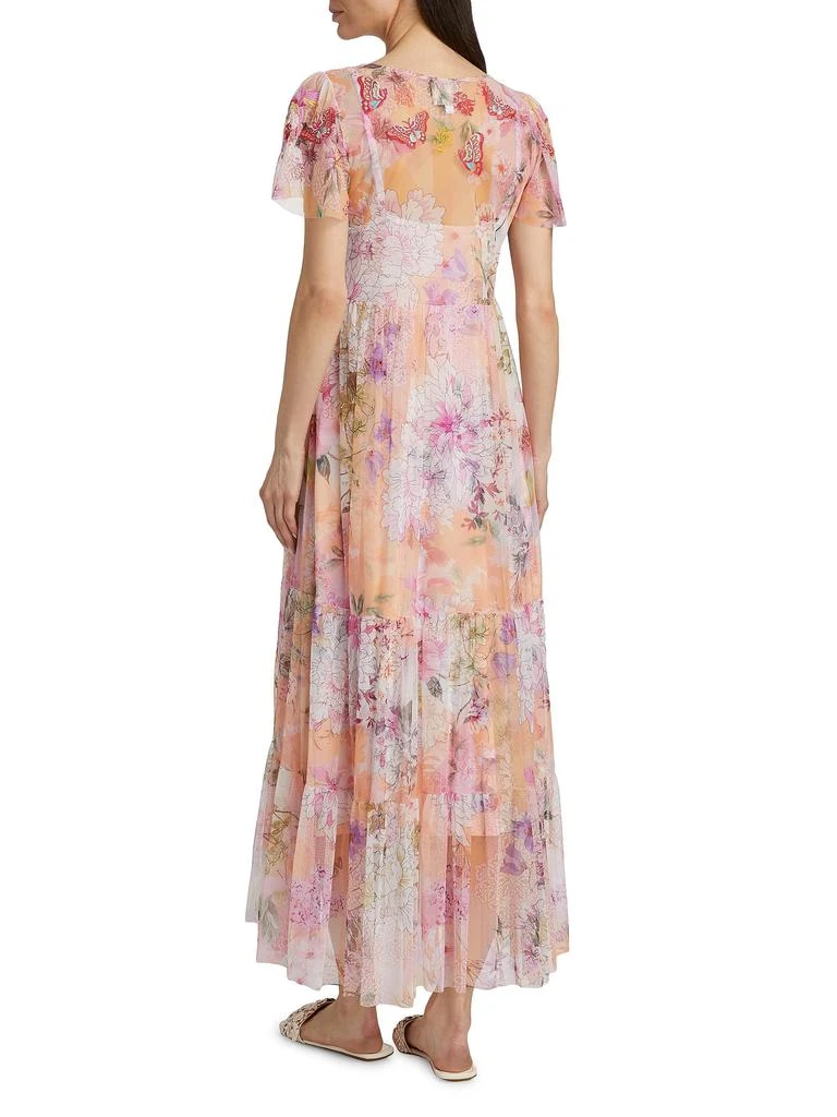 Johnny Was Women's Valentina Floral Mesh Maxi Dress - Melrose - Size Small Johnny Was Women's Valentina Floral Mesh Maxi Dress - Melrose - Size Small