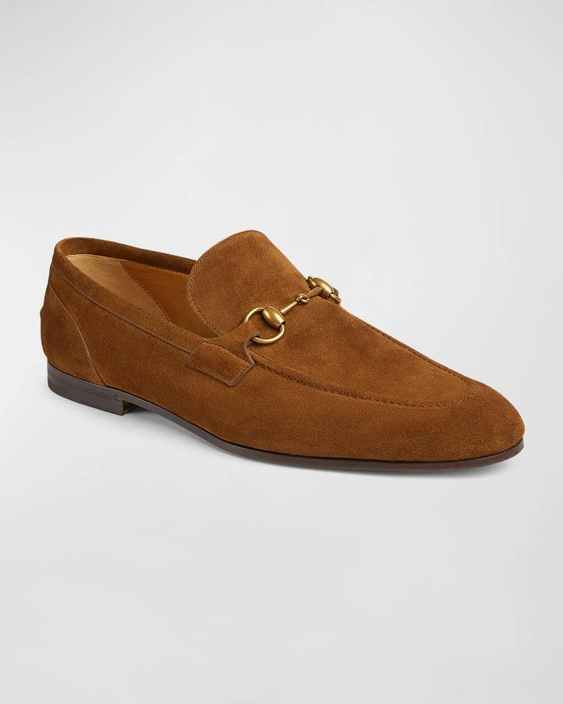 Gucci Men's Jordaan Suede Bit Loafers 2
