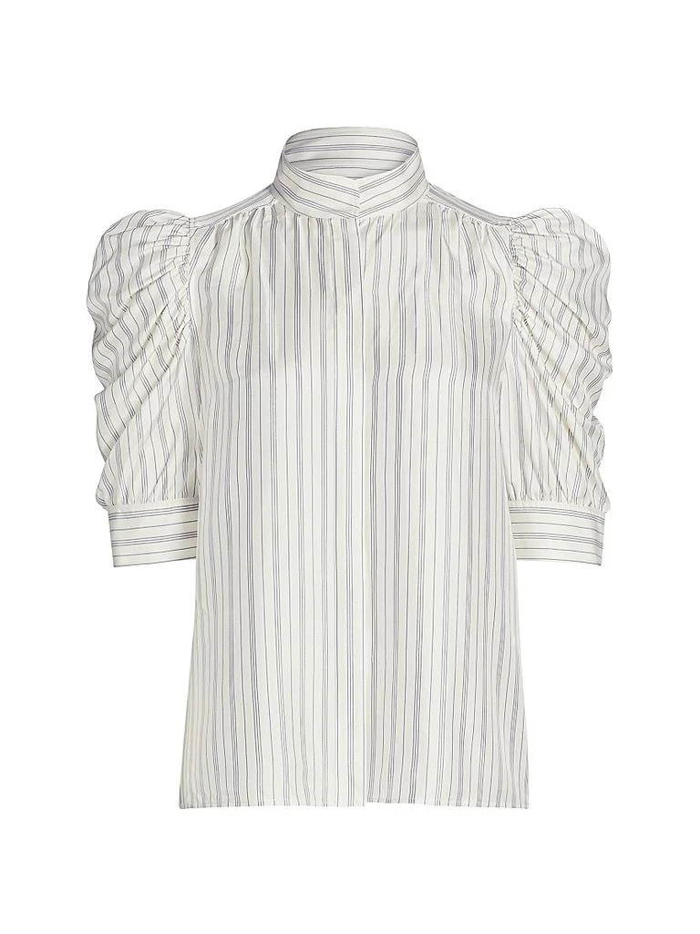 FRAME Gillian Striped Silk Blouse 1