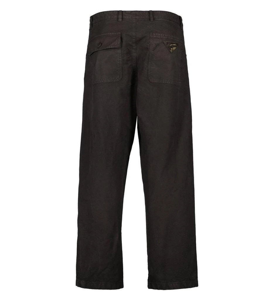 Prada Prada Logo Detailed Wide-Leg Jeans 2