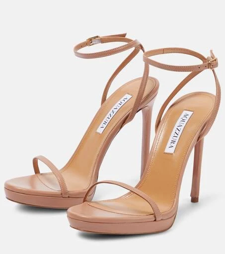 Aquazzura Olie 115 leather platform sandals 5